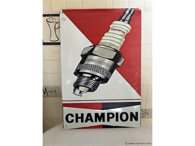 Metalen retrolook sierbord - afbeelding 1 van  1