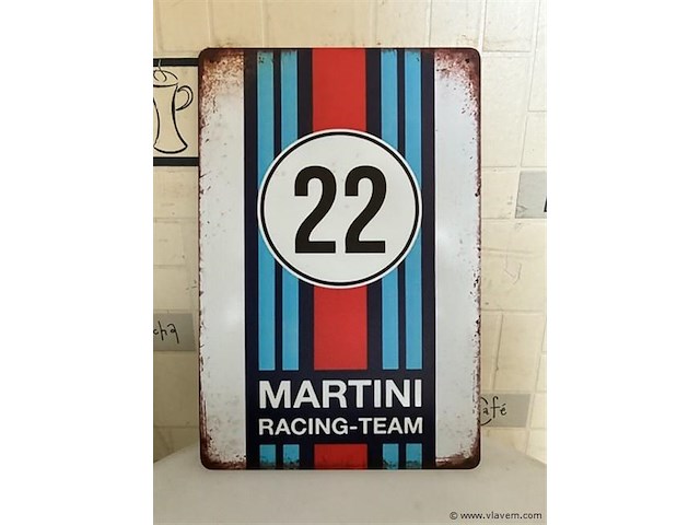 Metalen retrolook sierbord - afbeelding 1 van  1