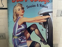 Metalen retrolook sierbord - afbeelding 1 van  1