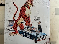 Metalen retrolook sierbord - afbeelding 1 van  1