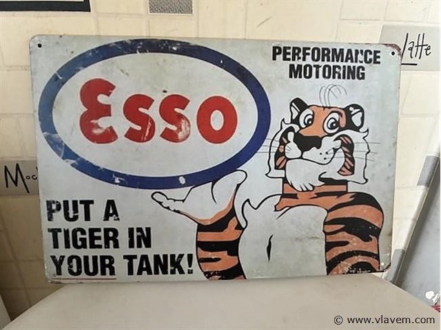 Metalen retrolook sierbord - afbeelding 1 van  1