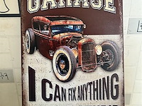 Metalen retrolook sierbord - afbeelding 1 van  1