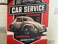 Metalen retrolook sierbord - afbeelding 1 van  1