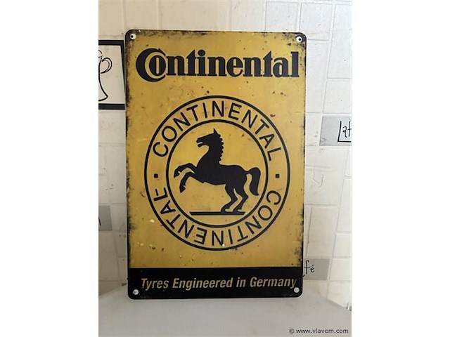 Metalen retrolook sierbord - afbeelding 1 van  1