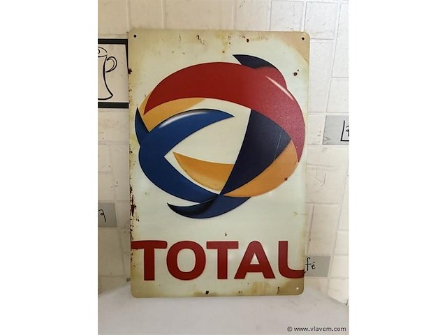 Metalen retrolook sierbord - afbeelding 1 van  1