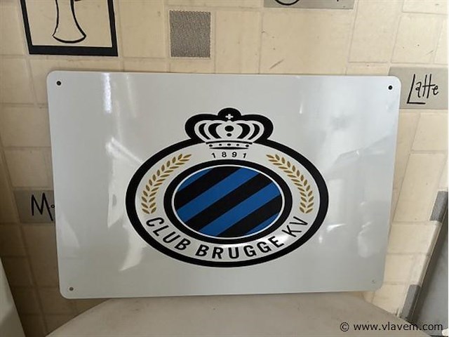 Metalen retrolook sierbord - afbeelding 1 van  1