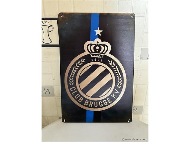 Metalen retrolook sierbord - afbeelding 1 van  1