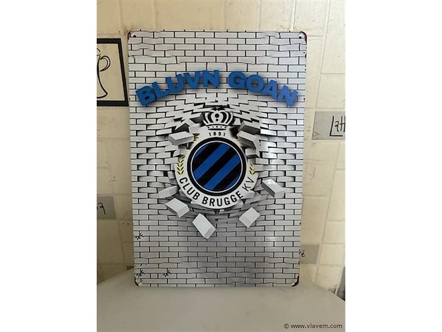 Metalen retrolook sierbord - afbeelding 1 van  1