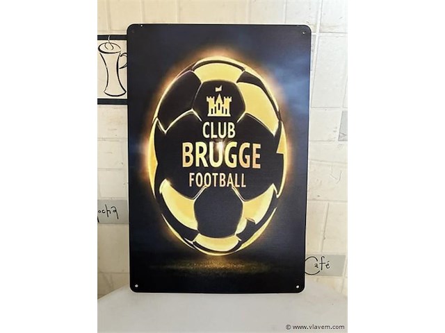 Metalen retrolook sierbord - afbeelding 1 van  1