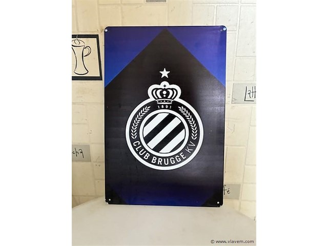 Metalen retrolook sierbord - afbeelding 1 van  1