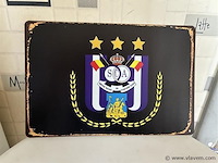 Metalen retrolook sierbord - afbeelding 1 van  1