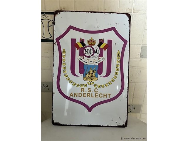 Metalen retrolook sierbord - afbeelding 1 van  1