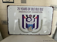 Metalen retrolook sierbord - afbeelding 1 van  1