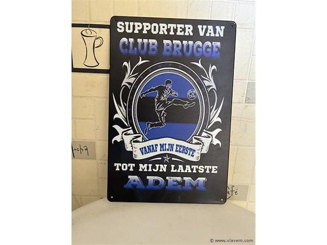 Metalen retrolook sierbord - afbeelding 1 van  1