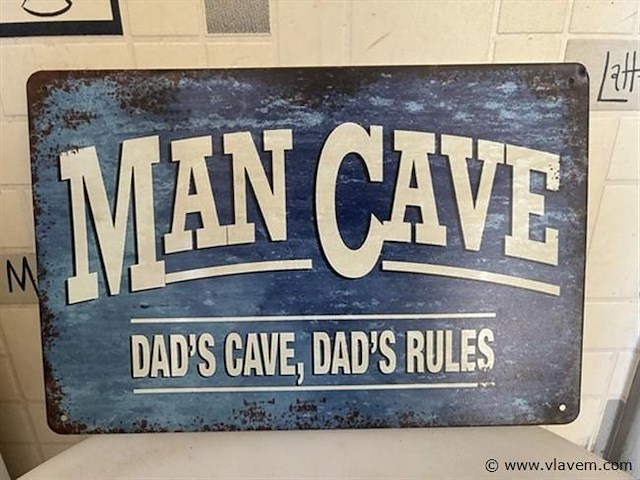 Metalen retrolook sierbord - afbeelding 1 van  1