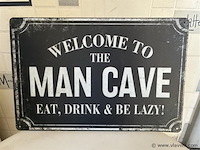 Metalen retrolook sierbord - afbeelding 1 van  1