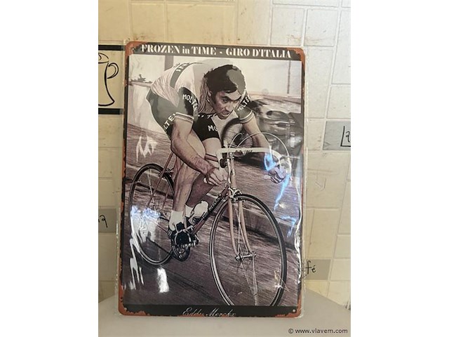 Metalen retrolook sierbord - afbeelding 1 van  1