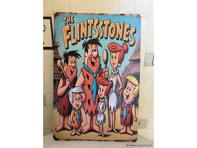 Metalen retrolook sierbord - afbeelding 1 van  1