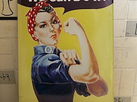 Metalen retrolook sierbord - afbeelding 1 van  1