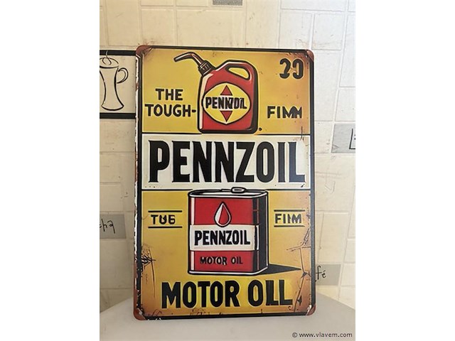 Metalen retrolook sierbord - afbeelding 1 van  1