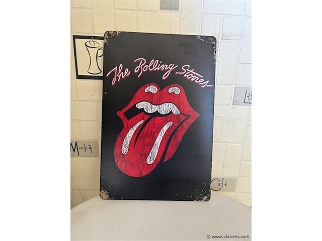 Metalen retrolook sierbord - afbeelding 1 van  1