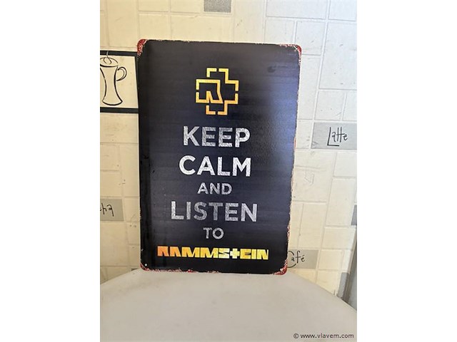 Metalen retrolook sierbord - afbeelding 1 van  1