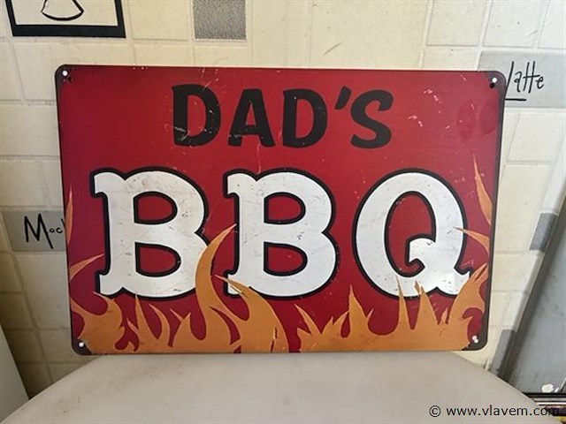 Metalen retrolook sierbord - afbeelding 1 van  1