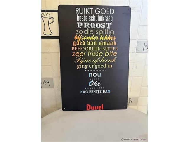 Metalen retrolook sierbord - afbeelding 1 van  1