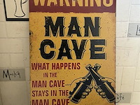 Metalen retrolook sierbord - afbeelding 1 van  1