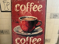 Metalen retrolook sierbord - afbeelding 1 van  1