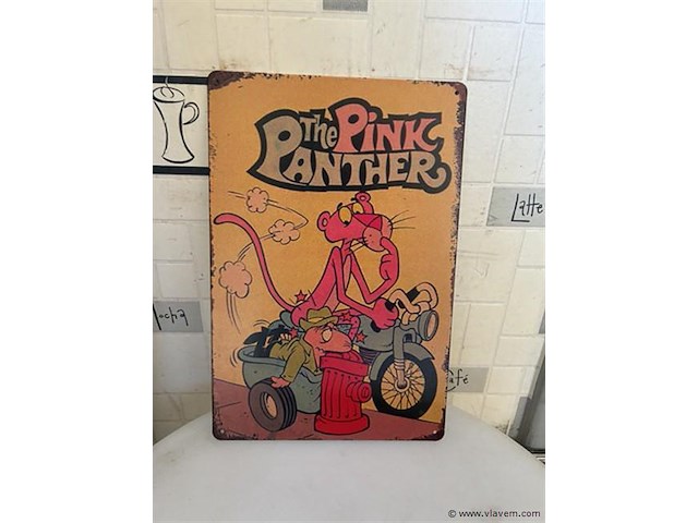 Metalen retrolook sierbord - afbeelding 1 van  1