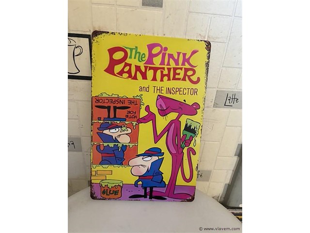 Metalen retrolook sierbord - afbeelding 1 van  1