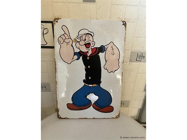 Metalen retrolook sierbord - afbeelding 1 van  1