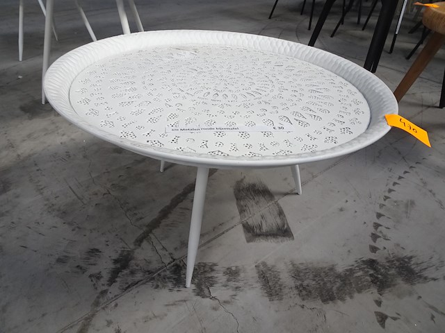 Metalen ronde bijzettafel - afbeelding 1 van  2