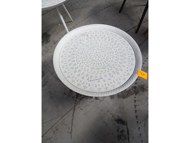 Metalen ronde bijzettafel - afbeelding 2 van  2