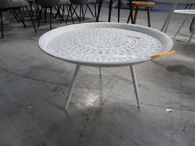 Metalen ronde bijzettafel - afbeelding 1 van  2