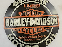 Metalen sierbord retrolook rond - afbeelding 1 van  1