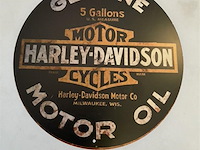 Metalen sierbord retrolook rond - afbeelding 1 van  1