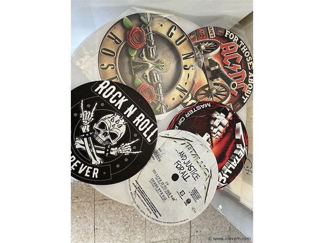 Metalen sierbord retrolook rond - afbeelding 1 van  1