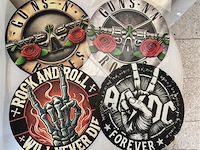 Metalen sierbord retrolook rond - afbeelding 1 van  1