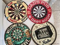 Metalen sierbord retrolook rond - afbeelding 1 van  1