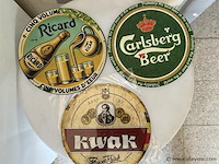 Metalen sierbord retrolook rond - afbeelding 1 van  1