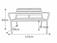 Metalen tuinset - antracietgrijs (x5) - afbeelding 12 van  13