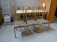Metalen tuintafel + 6x stoel - afbeelding 1 van  5