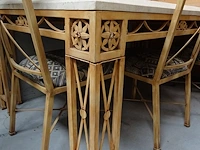 Metalen tuintafel + 6x stoel - afbeelding 4 van  5