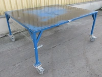 Metalen verrijdbare werktafel 200x160x93 cm hoog - afbeelding 1 van  3