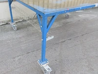 Metalen verrijdbare werktafel 200x160x93 cm hoog - afbeelding 2 van  3