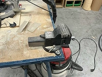 Metalen werkbank vv slijpmachine kinzo, afkortzaag metabo & bankschroef nn - afbeelding 13 van  20
