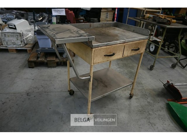 Metalen werkkar met 2 laden - afbeelding 1 van  5