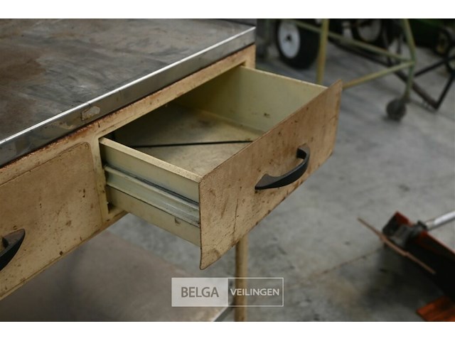 Metalen werkkar met 2 laden - afbeelding 4 van  5